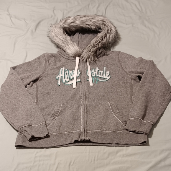 Custom Y2K Aeropostale fur hoodie - Picture 1 of 7